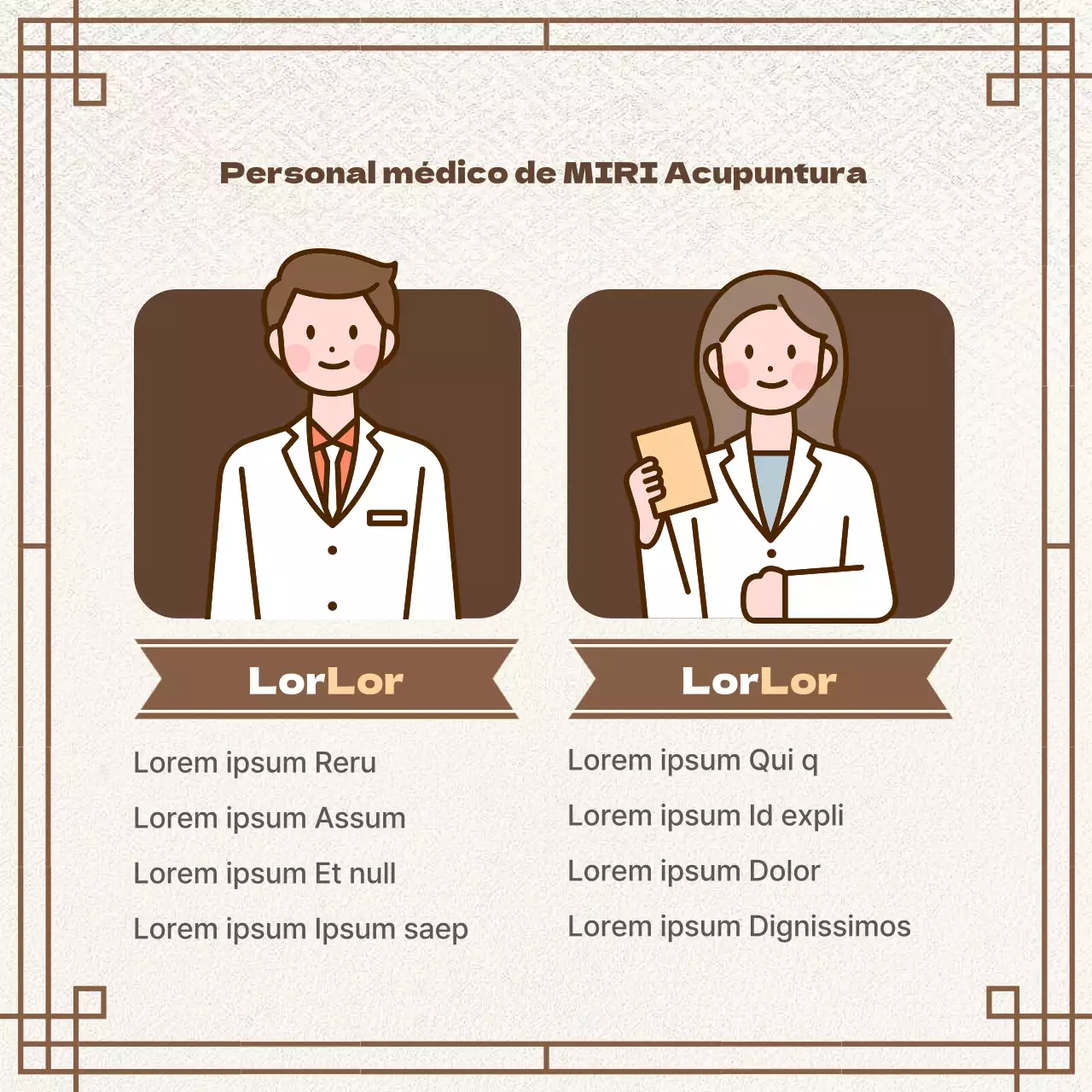 Anuncio marrón de prescripción de fitoterapia oriental para una clínica china.