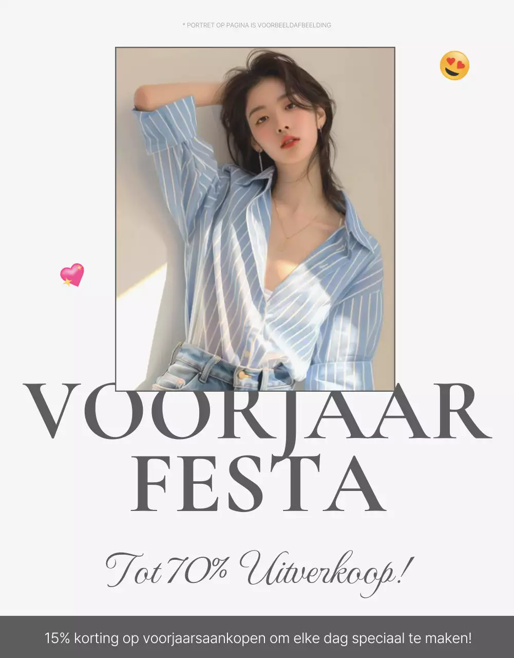 Cover art poster voor een winkelcentrum met een eenvoudige stijl van emoji in wit en grijs MainTitle