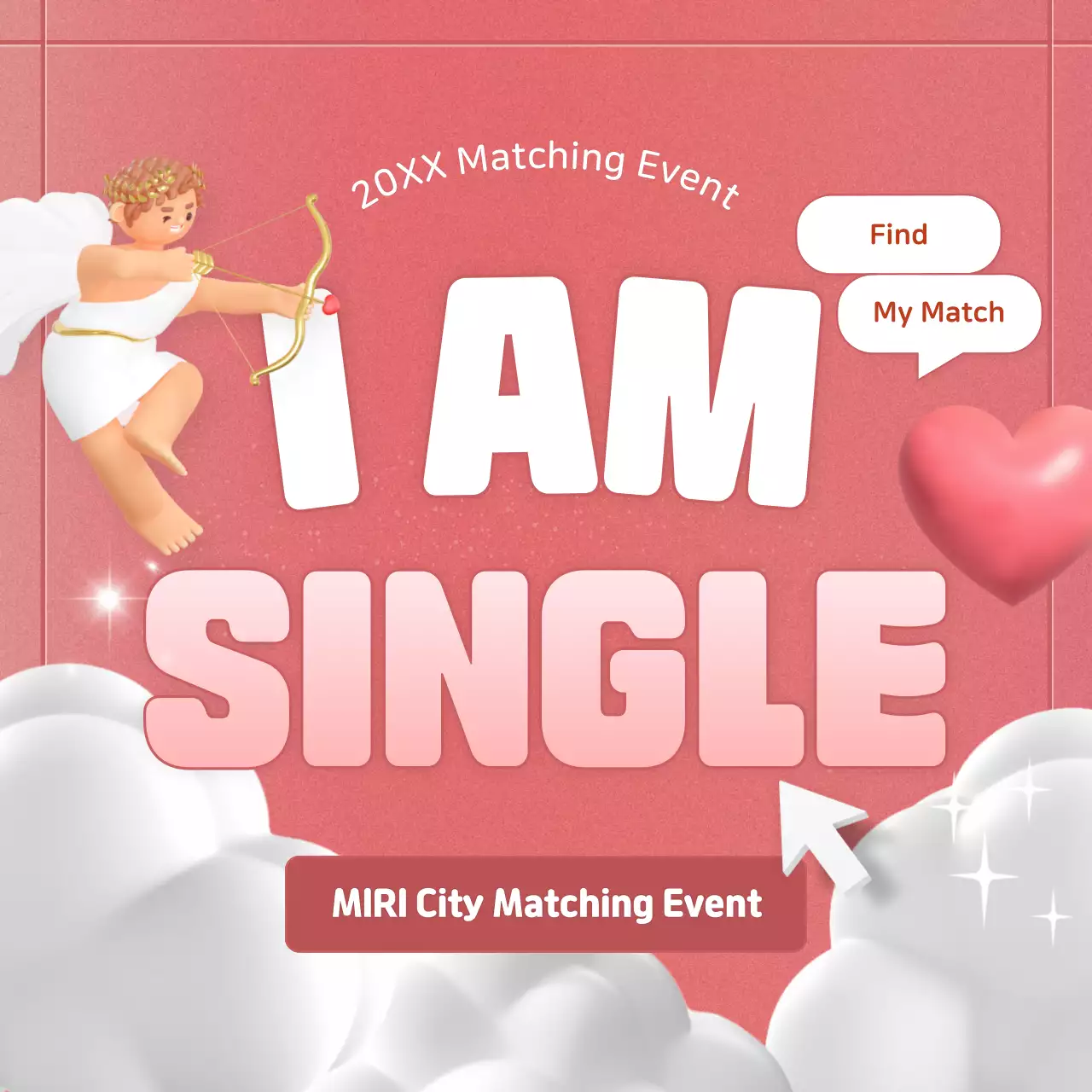 핑크 트렌디 데이팅 이벤트 인스타그램 캐러셀