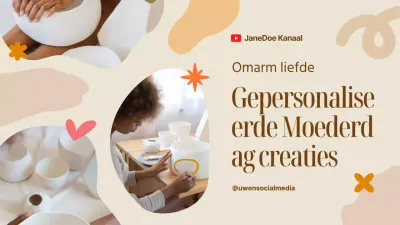 Beige Minimal Eenvoudige Gepersonaliseerde Moederdag-creaties YouTube Thumbnail