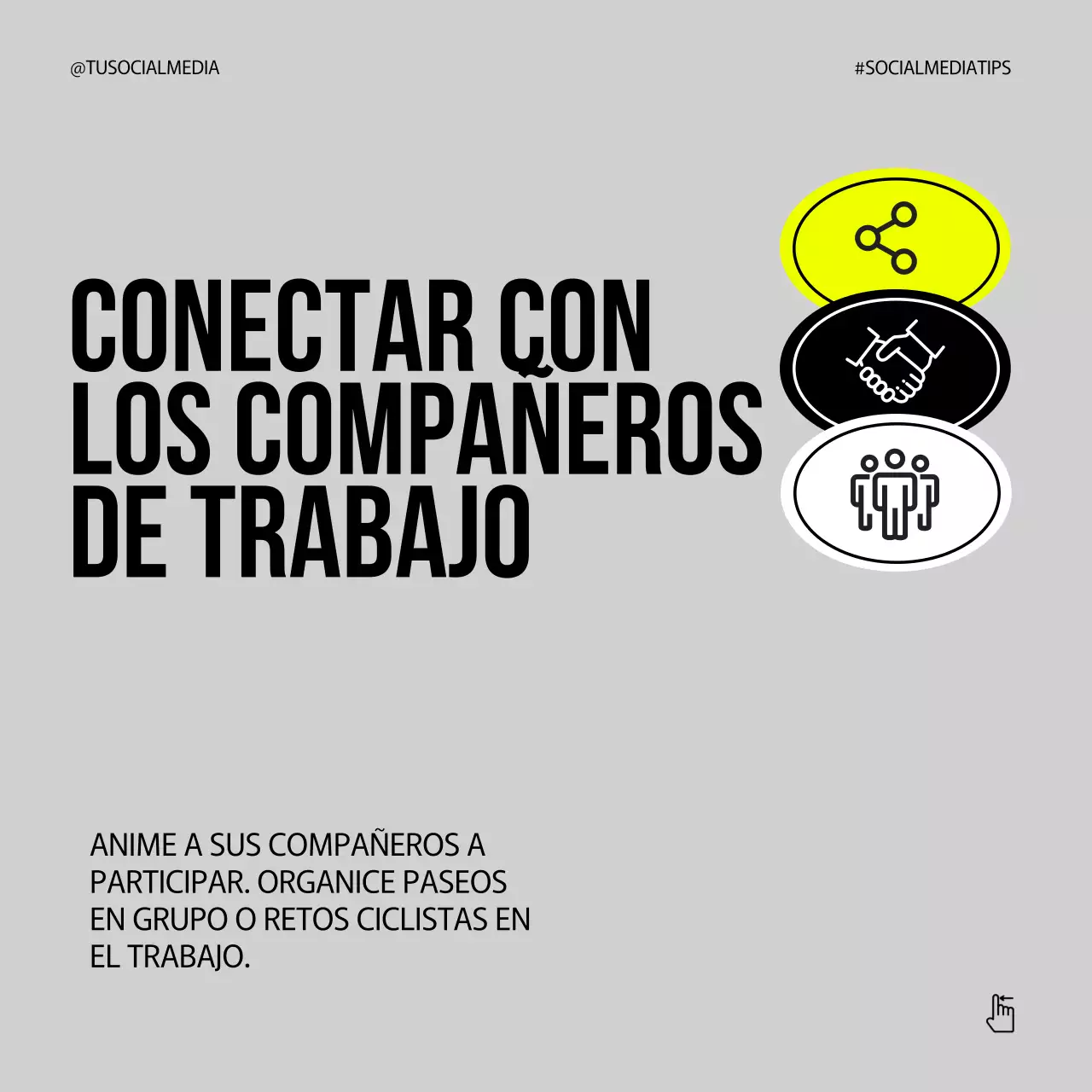 Gris Neón Verde Negrita Día Nacional de la Bicicleta Consejos Instagram Carrusel Post