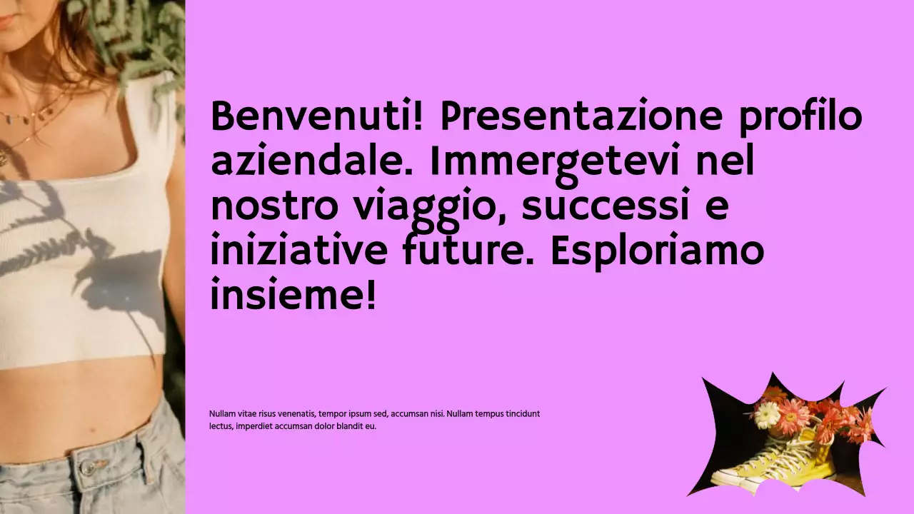 Purple Green Bold Fashion Profilo aziendale Introduzione dell'azienda