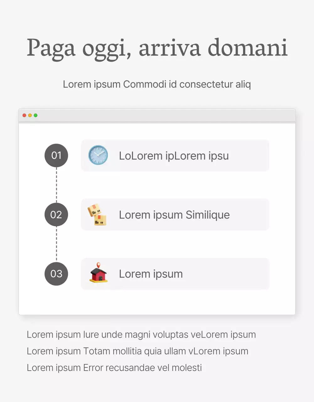 Un centro commerciale di moda decorato con uno stile semplice di emoji bianche e grigie, con le istruzioni e le precauzioni necessarie.