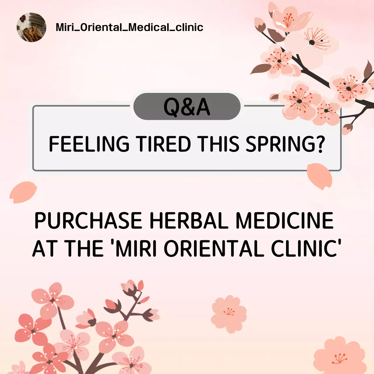 Pink natural Chinese medicine clinic advertisement