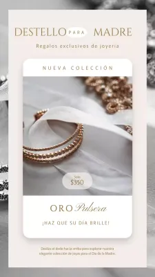 Beige Simple Minimal Exclusivo Joyería Para el Día de la Madre Celebrar Advetisement