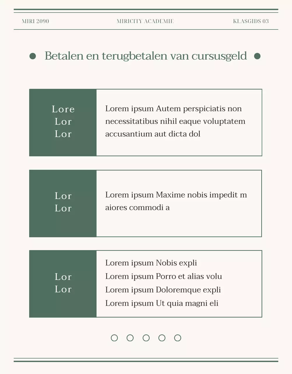 Het groene en beige gebouw voor levenslang leren promoten
