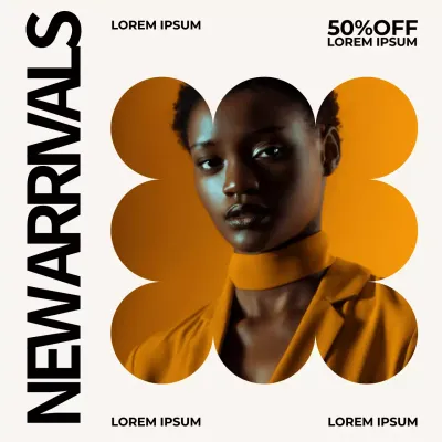 Orange Trendy Fashion Promotion Social Media Post