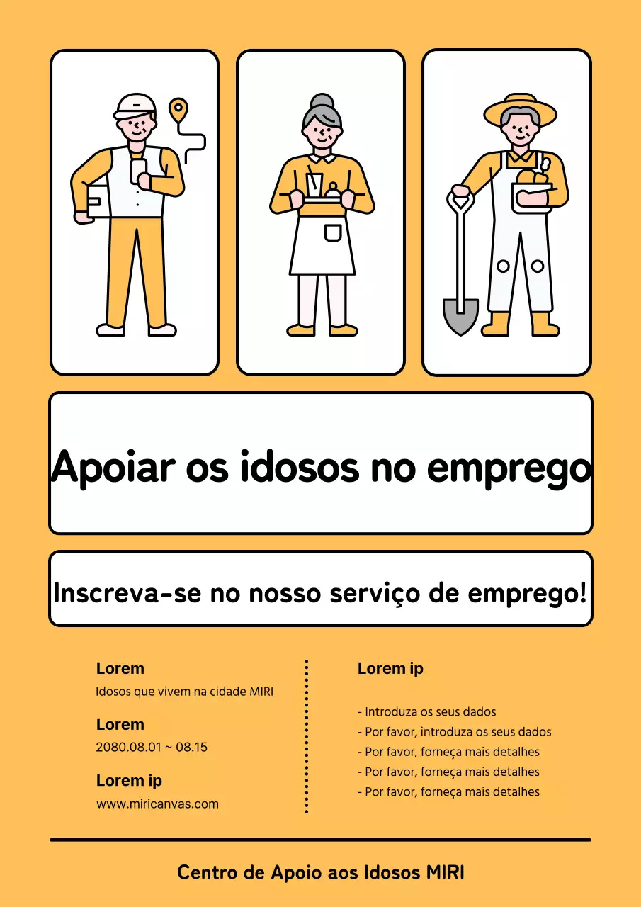 Promover o centro de emprego sénior da Yellow