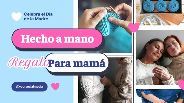 Rosa Azul Mínimo Moderno Regalo Artesanal Para Mamá Celebrar el Día de la Madre Youtube Miniatura