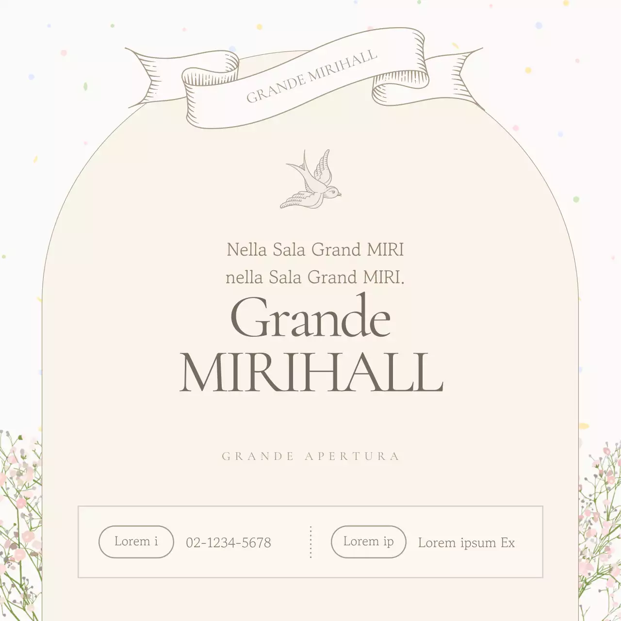 Promuovere una location per matrimoni classica in avorio e beige