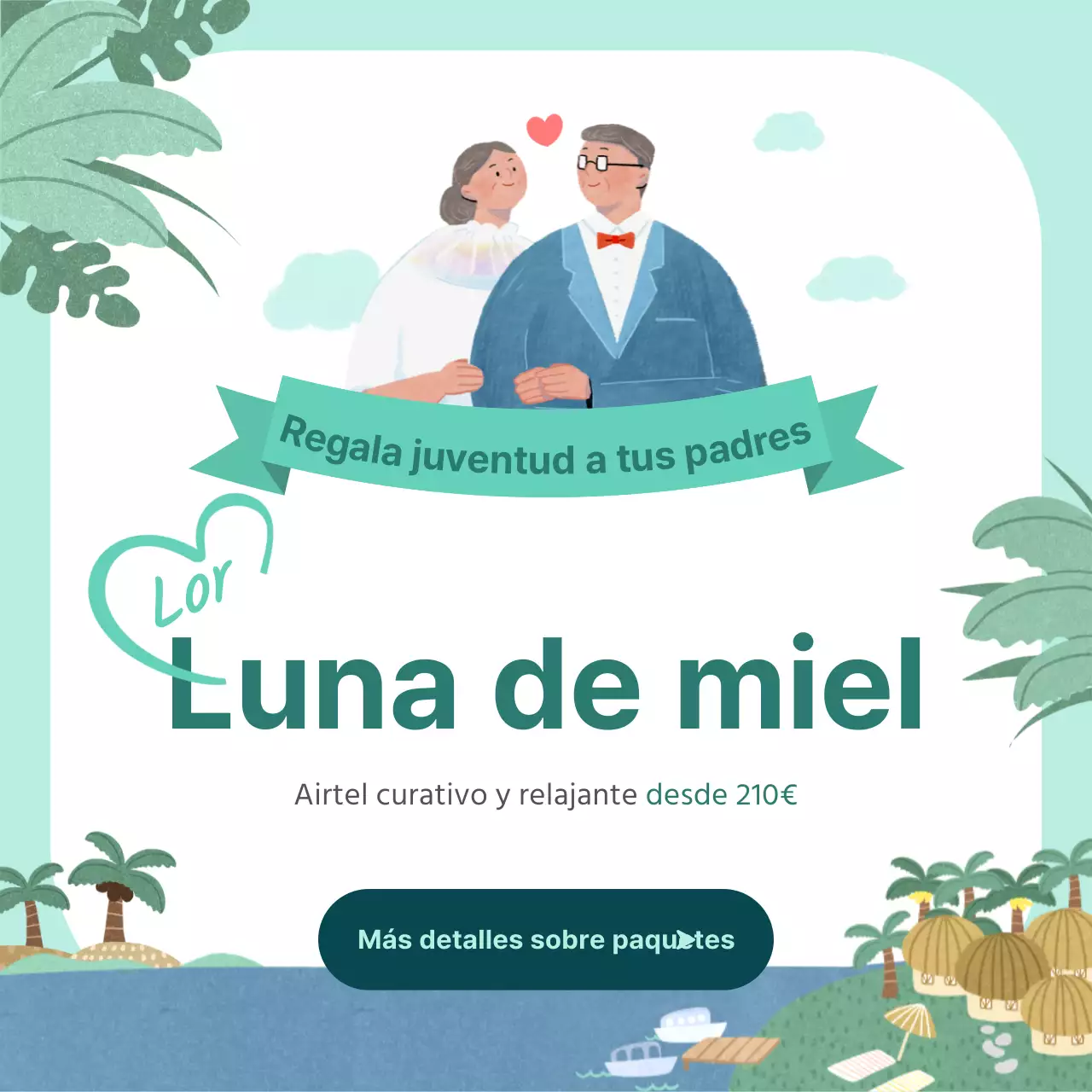 Promover un viaje de piedad filial menta y celeste