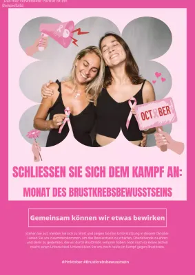 Rosa und Rot Moderne Werbung für das Brustkrebsbewusstsein