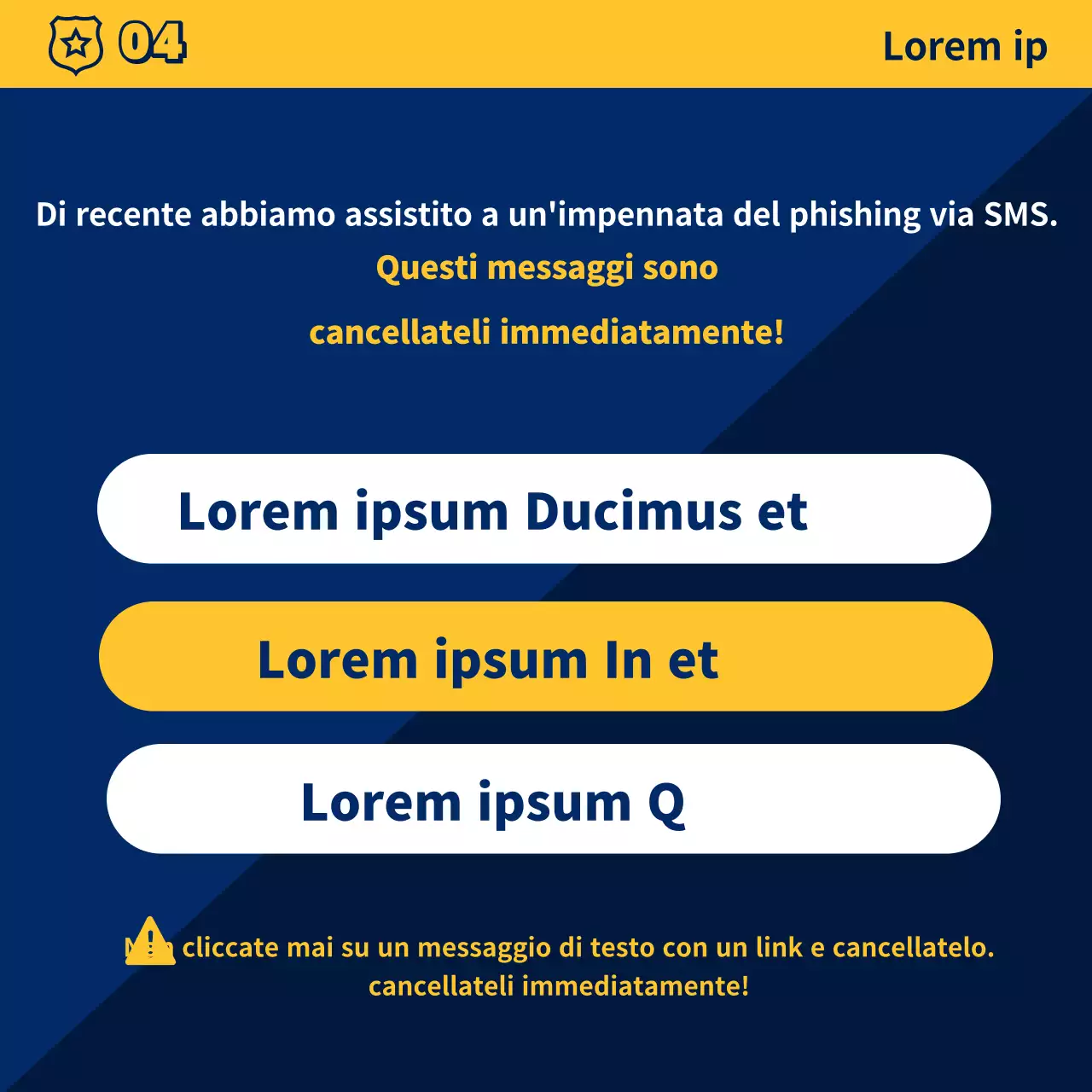 Un semplice bollettino della stazione di polizia blu e giallo