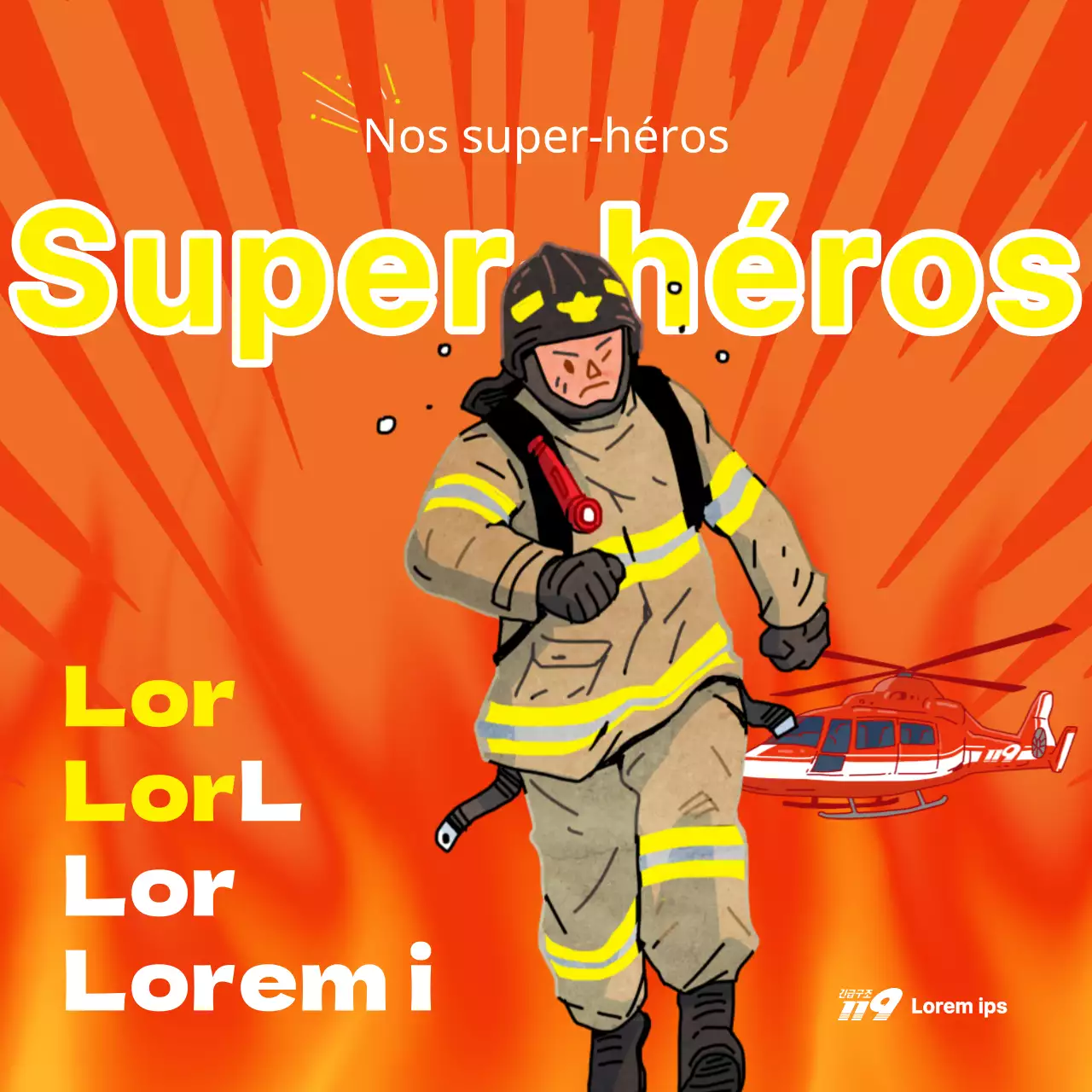 Les informations relatives à la promotion de la lutte contre les incendies sont surlignées en rouge et en jaune