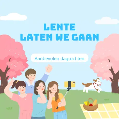 Onze topaanbiedingen voor daguitstapjes in azuurblauwe en chartreuse lentekleuren