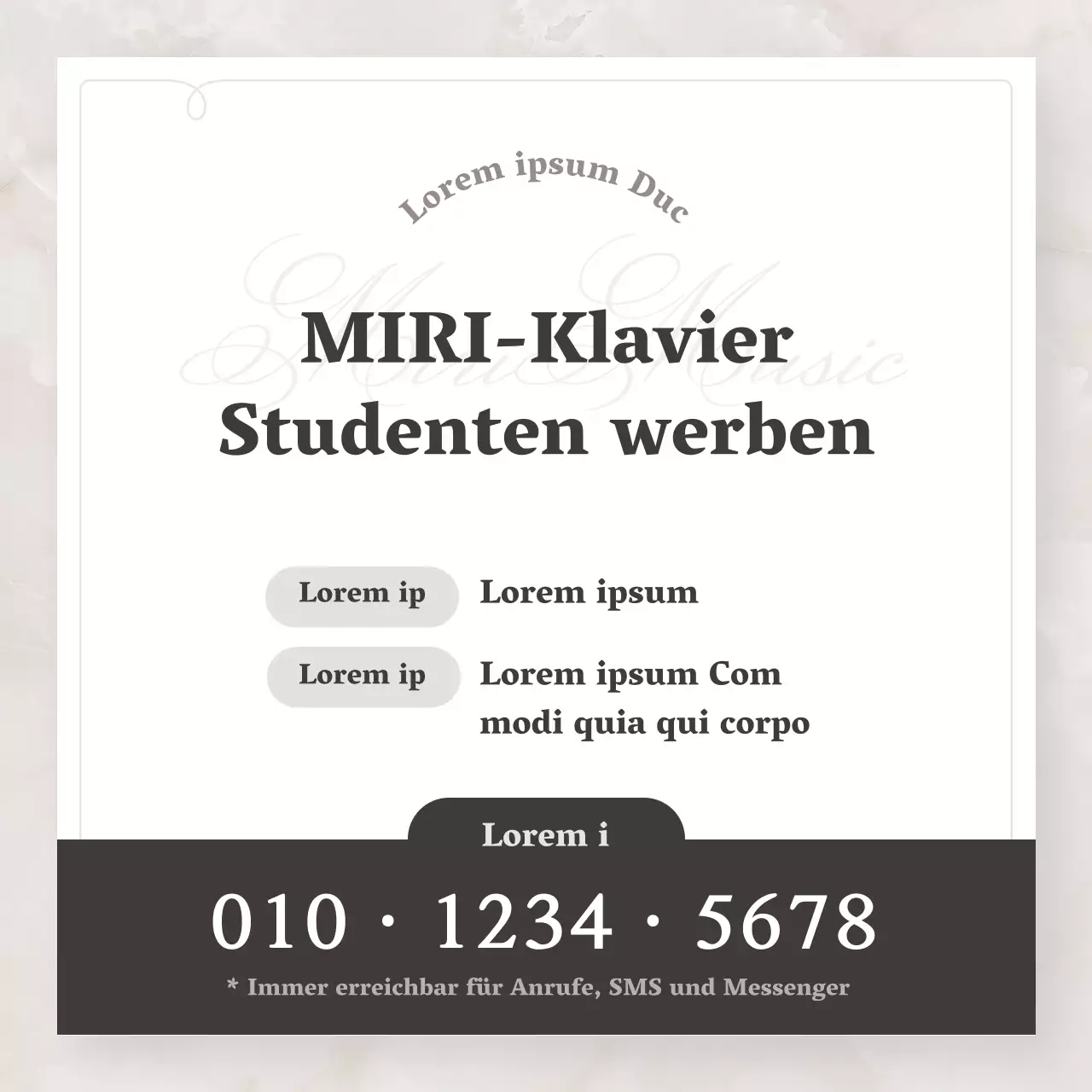 Moderne Klavierschule in Pink sucht neue Schüler