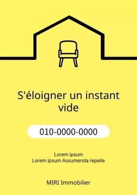 Un simple avis de vacance de logement jaune et noir