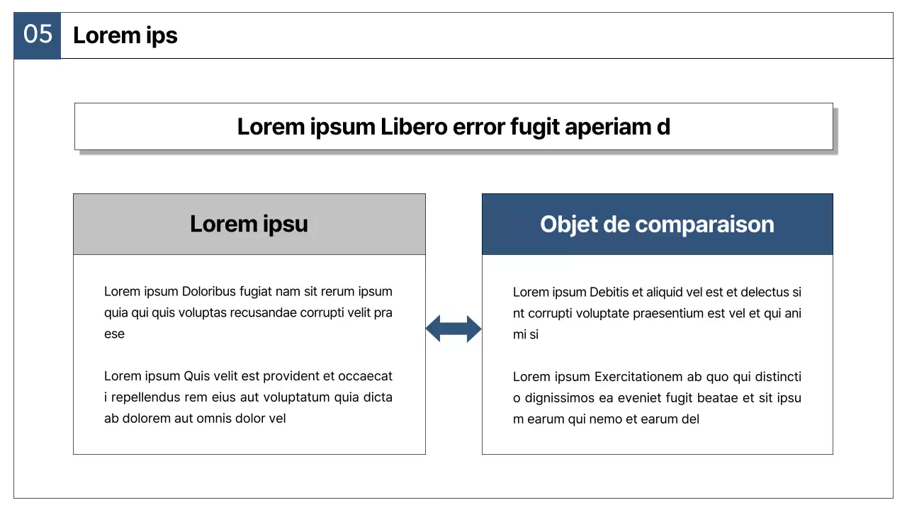 Un simple rapport de stratégie de marché en bleu marine et gris