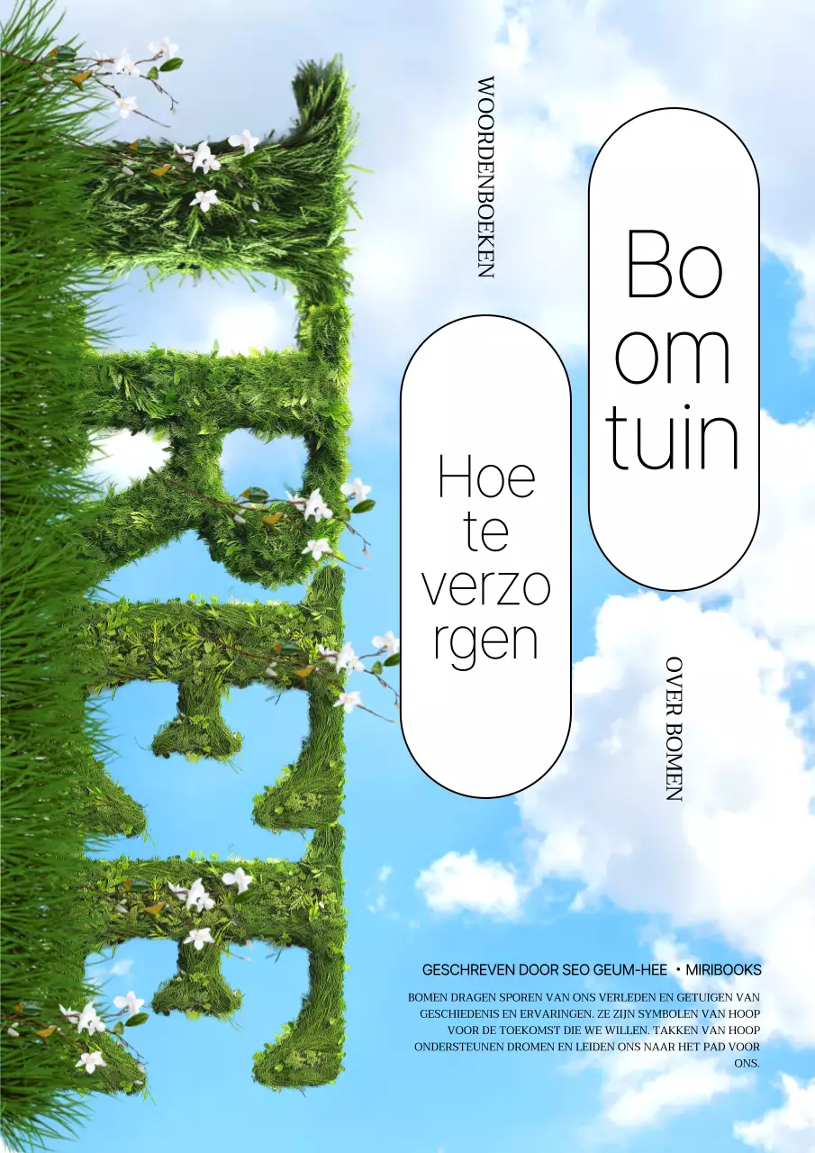 Een Natuurlijk Boom Essay Cover kweken in Lichtblauw en Groen