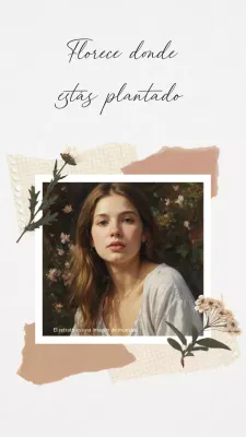 Collage de fotos vintage beige