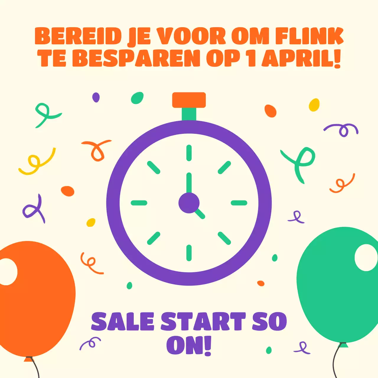 Waarschuwing voor de uitverkoop op 1 april