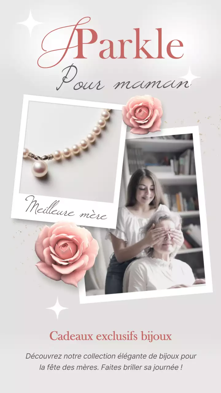 Rose et gris élégants Bijoux exclusifs Cadeaux pour maman promotion