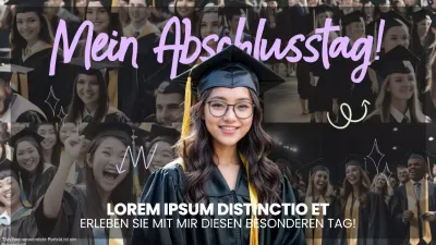 Lila und Schwarz Modern Graduation Day Einführung