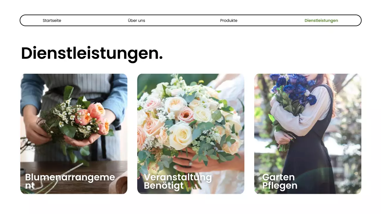 Vorstellung des Unternehmens Green Modern Flower Shop