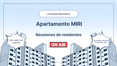 Información sobre la comunidad de vecinos en azul claro y rojo