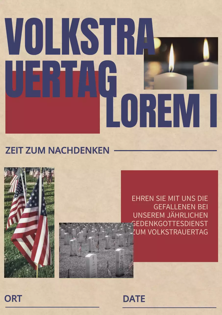 Moderne Karte zum Jahrestag in Braun und Rot