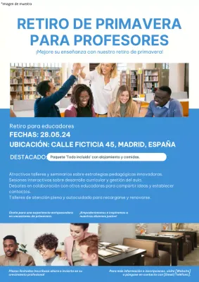 Promover retiros de primavera para profesores