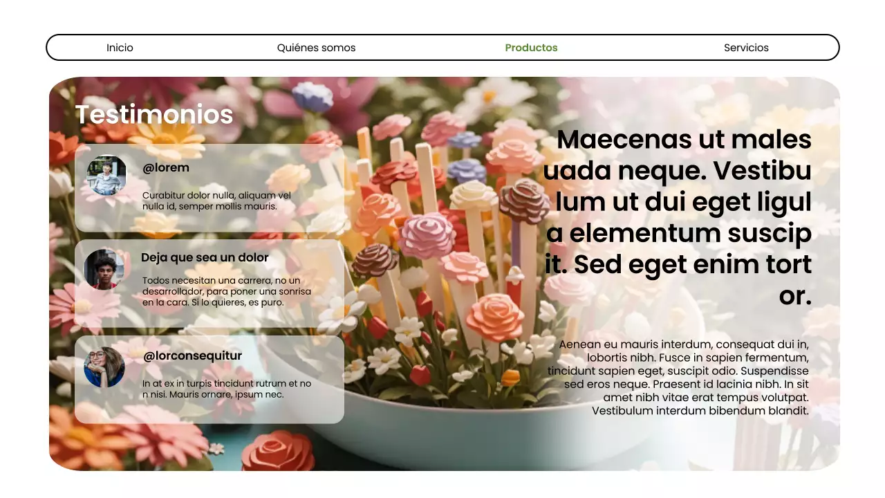 Presentación de la empresa Green Modern Flower Shop