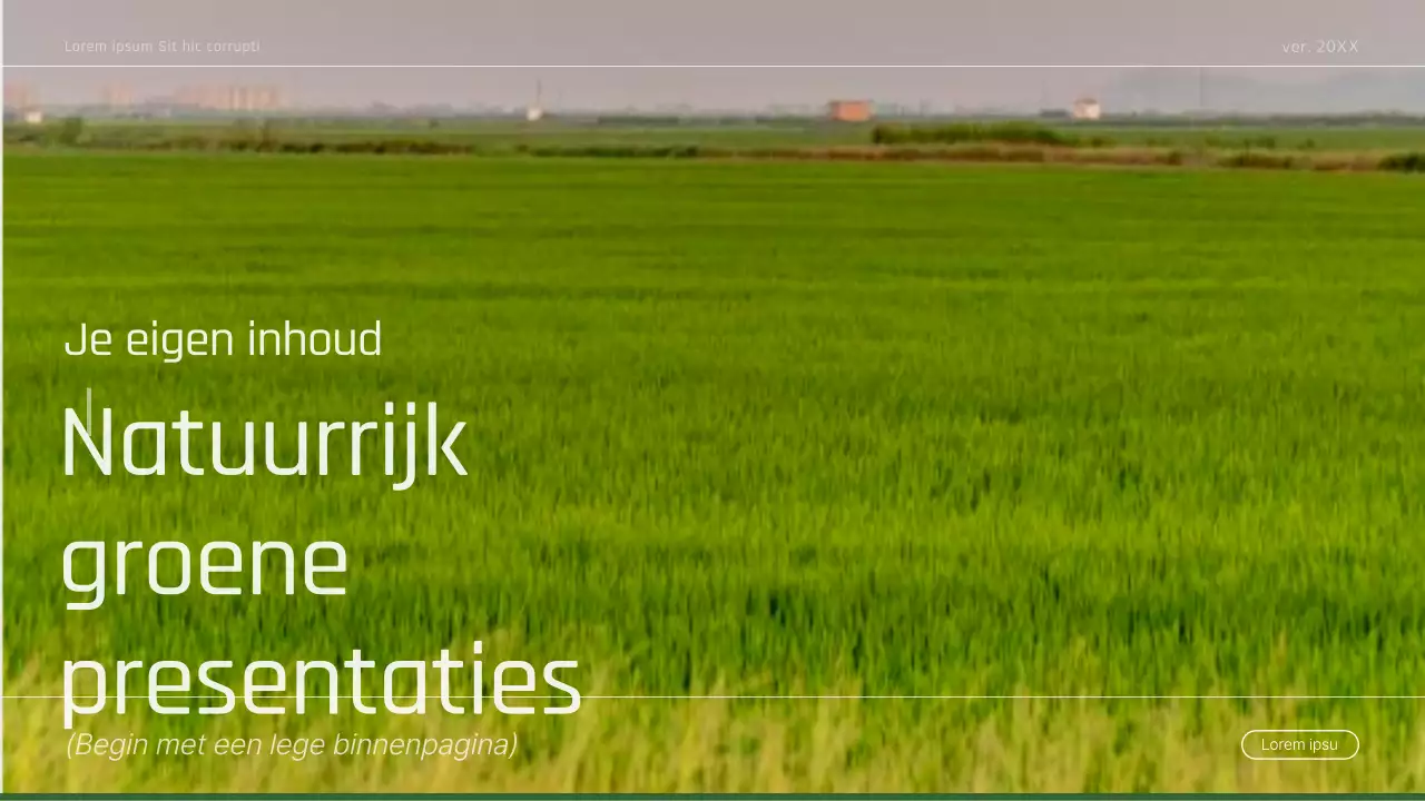 Een modern groen rapport in groen en ivoor