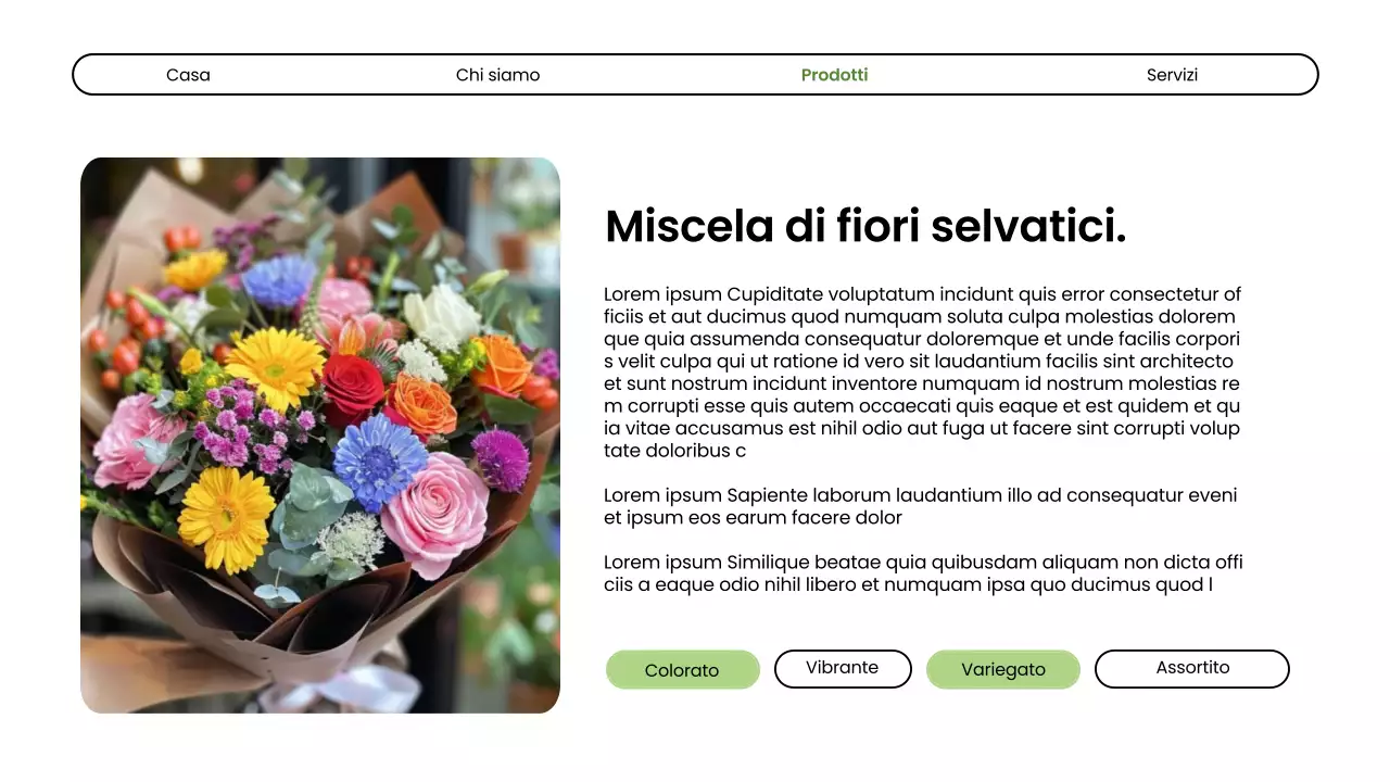 Introduzione dell'azienda Green Modern Flower Shop