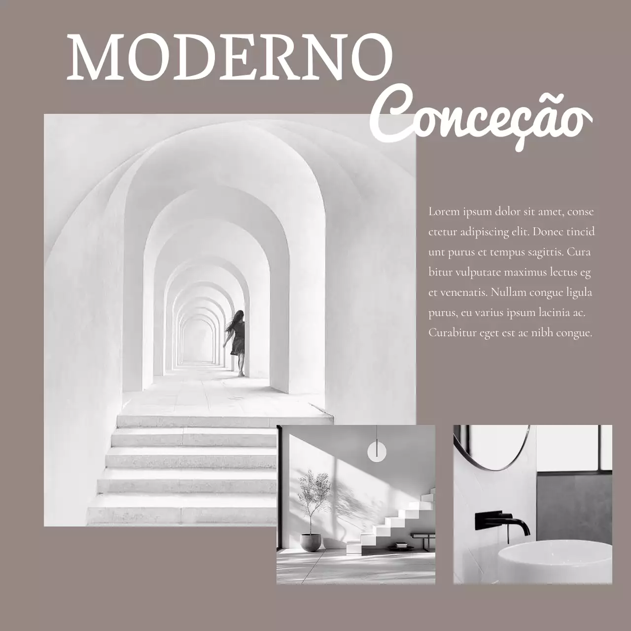Anúncio de interior moderno castanho