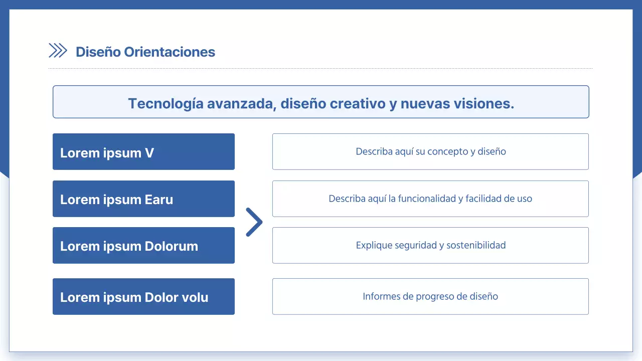 Prospecto de constructor moderno en azul y blanco