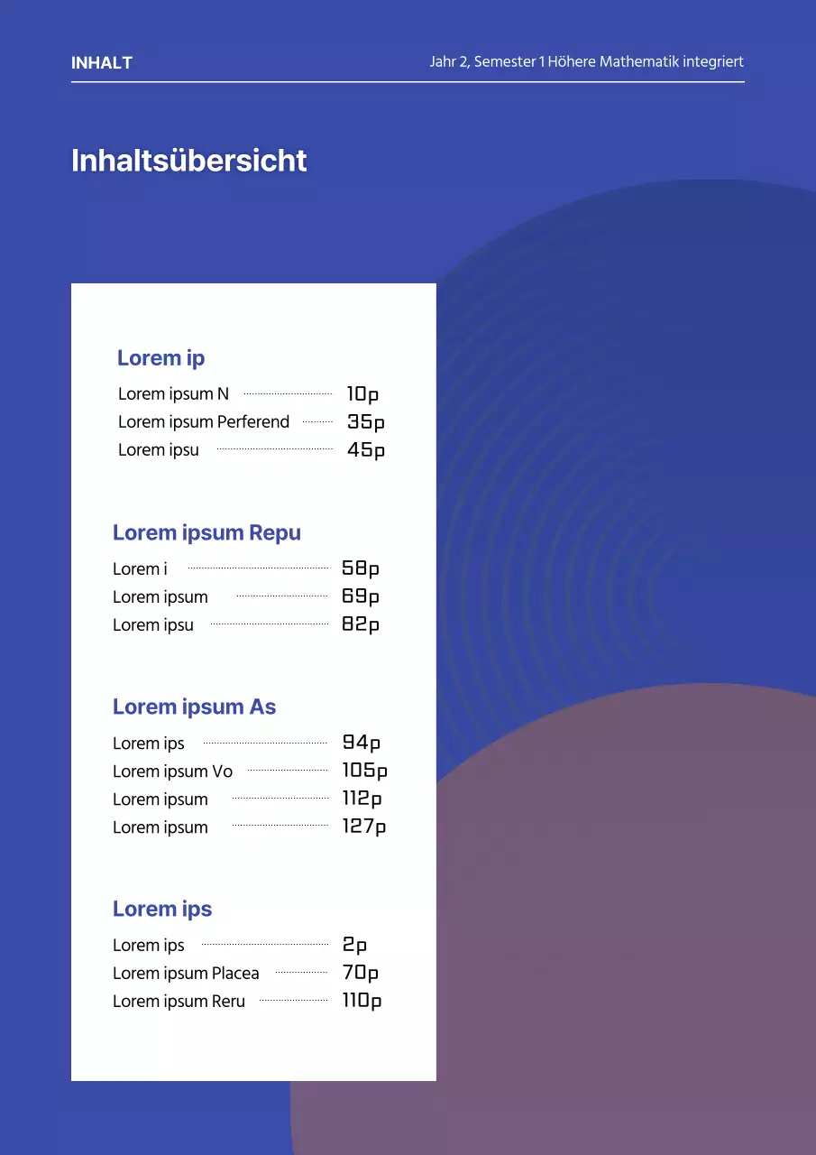 Orange und blau geometrische Form Stil Problem Satz