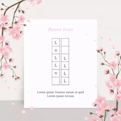 Un semplice avviso di negozio rosa e bianco