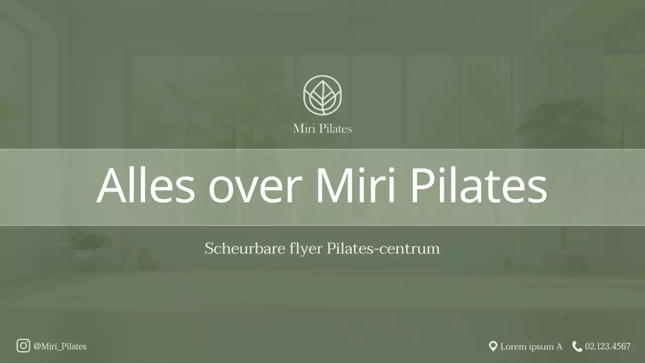 Een minimalistische Pilates-introductie in groen en limoengroen