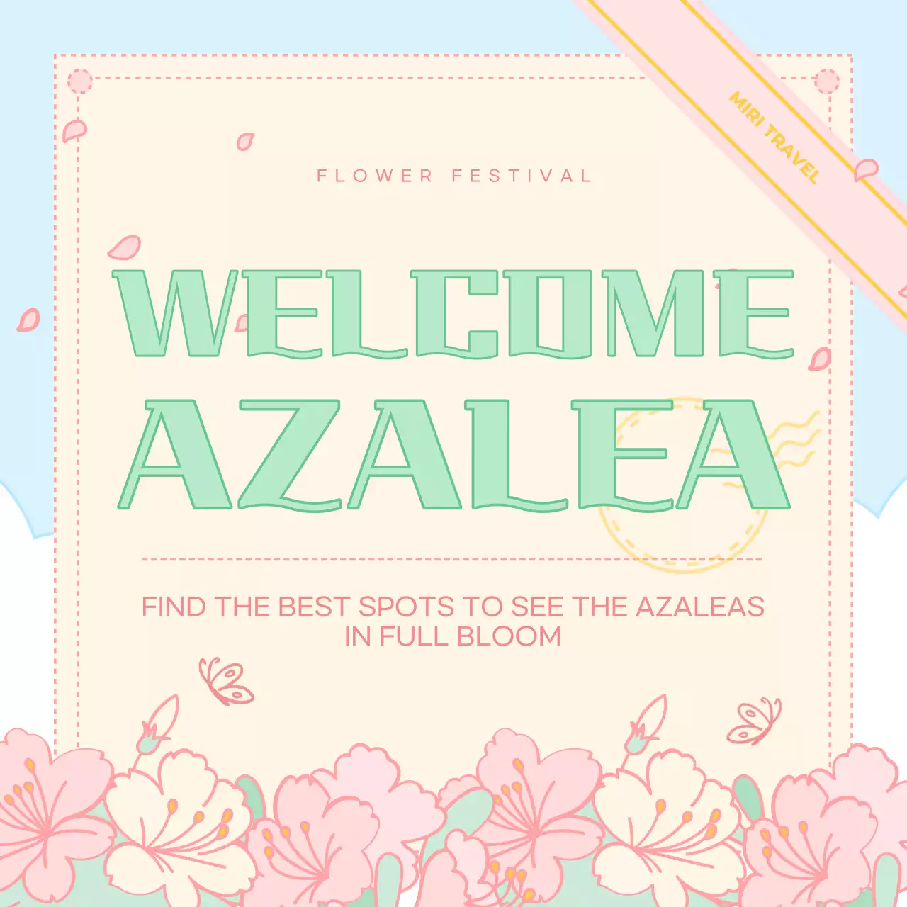 Beige Floral Festival Promotion Instagram Carousel