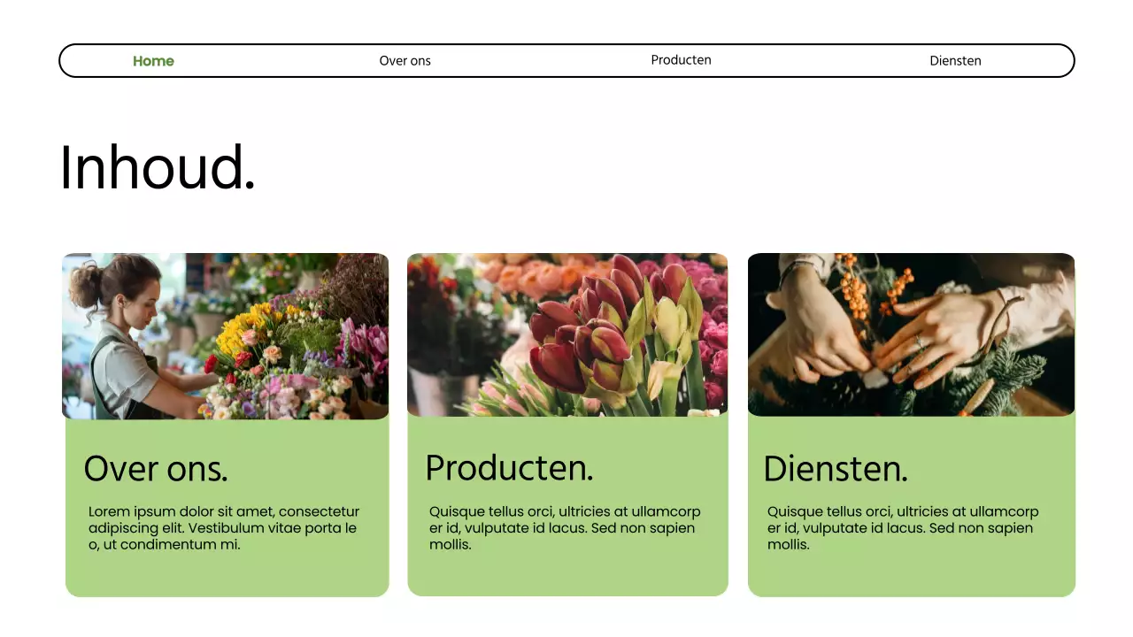 Introductie van Green Modern Bloemenwinkel