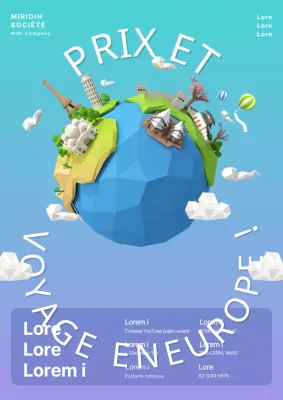 Un concours de contenu simple en bleu clair et violet