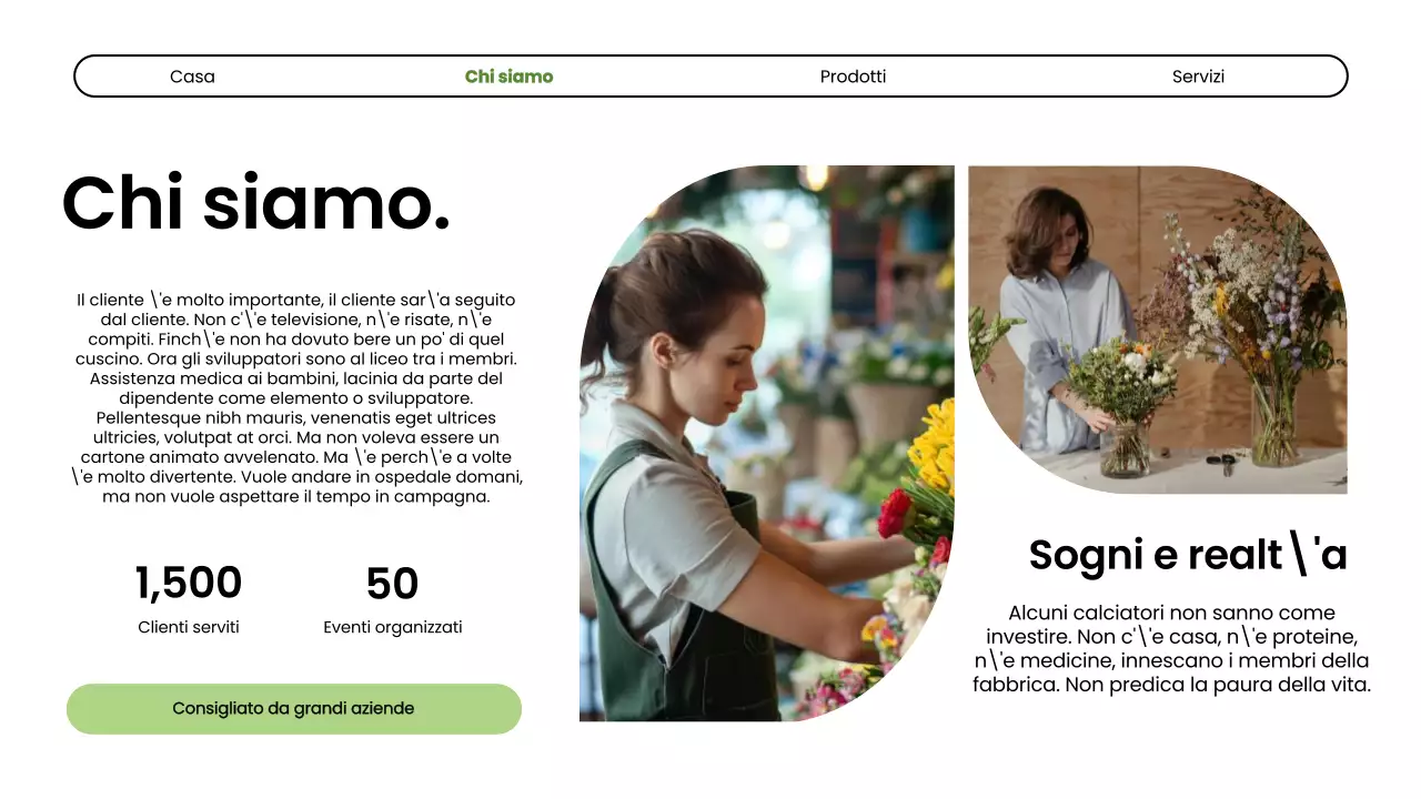 Introduzione dell'azienda Green Modern Flower Shop