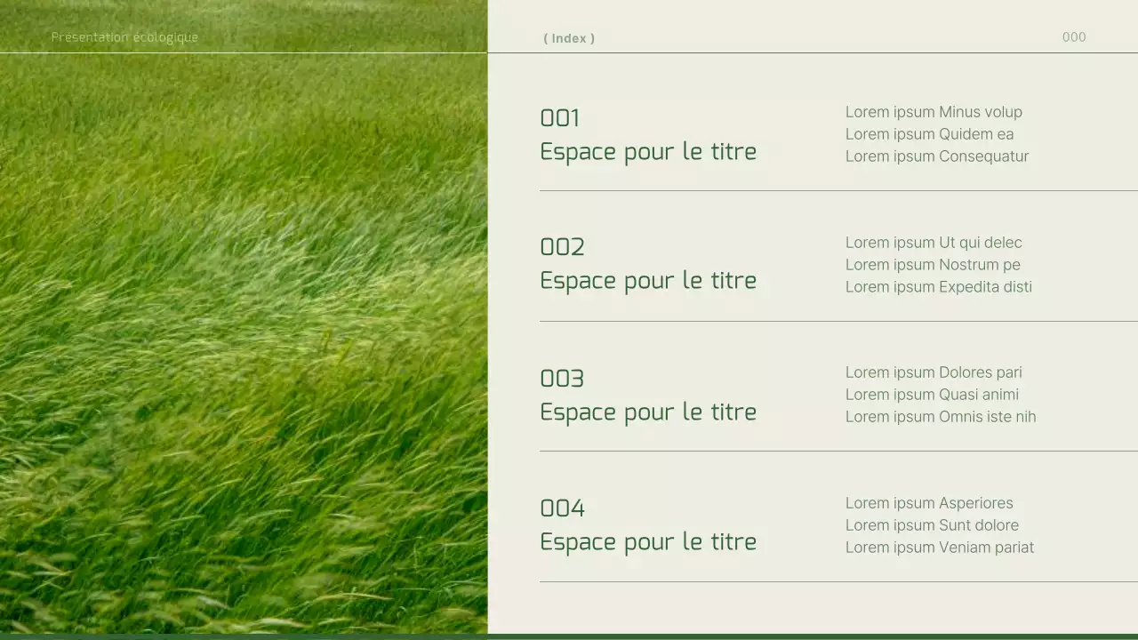 Un rapport vert moderne en vert et ivoire
