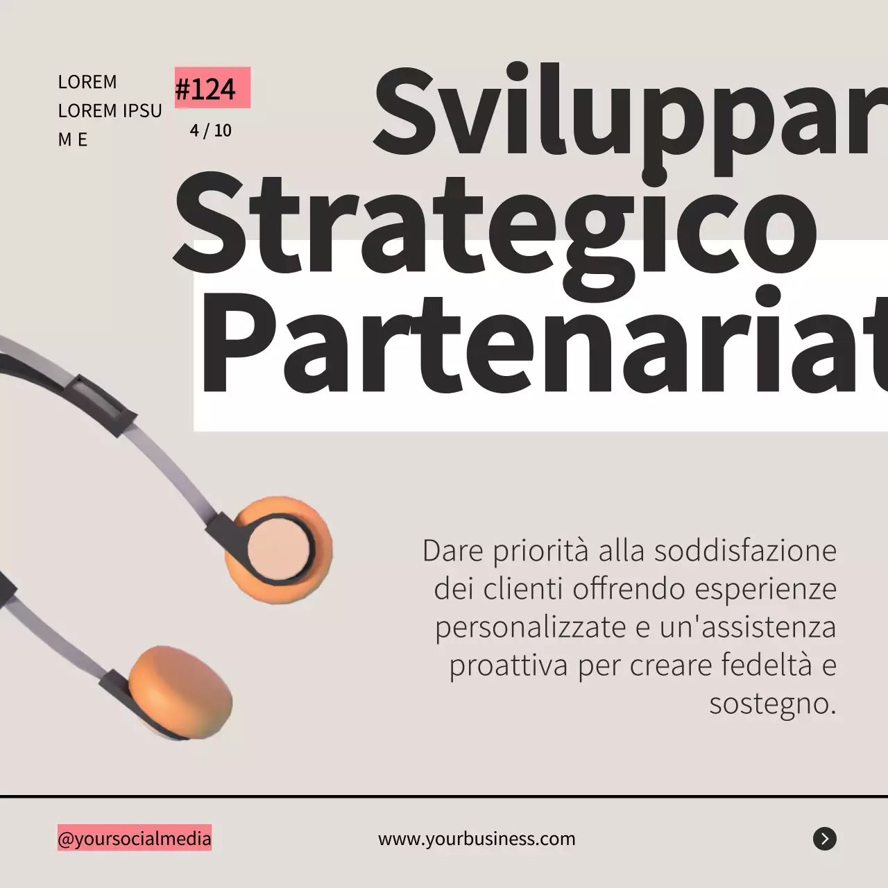 Grigio retrò in grassetto Consigli di strategia aziendale Post carosello di Instagram