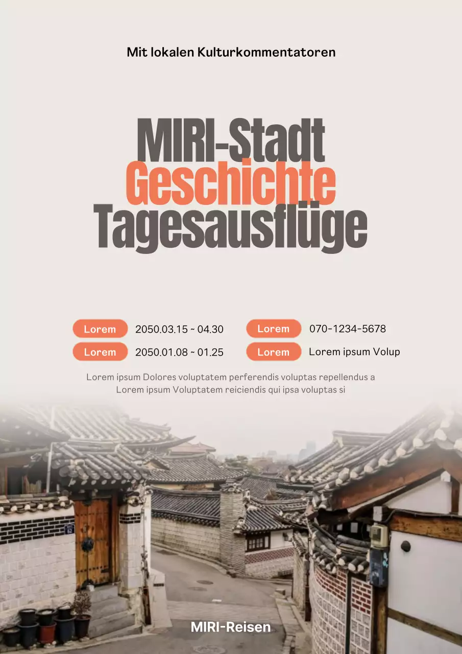 Förderung von traditionellen Tagesausflügen in Beige