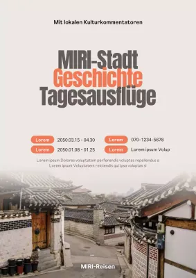 Förderung von traditionellen Tagesausflügen in Beige