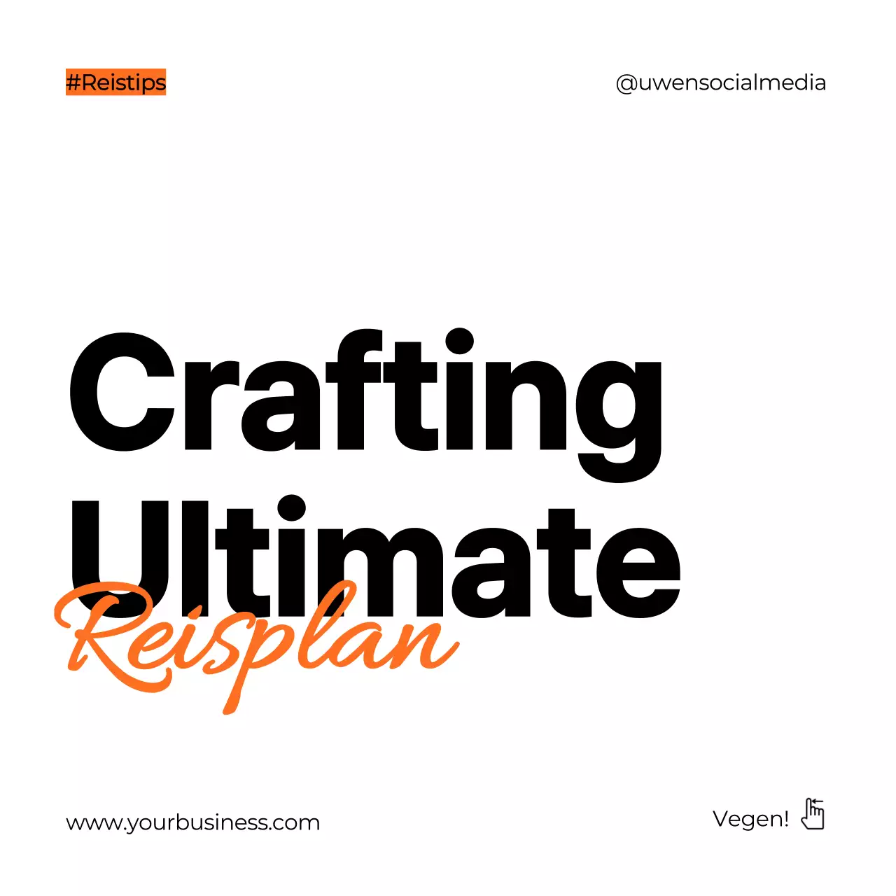 Zwart Wit Oranje Vet Reisplanning Tips Instagram Carrousel