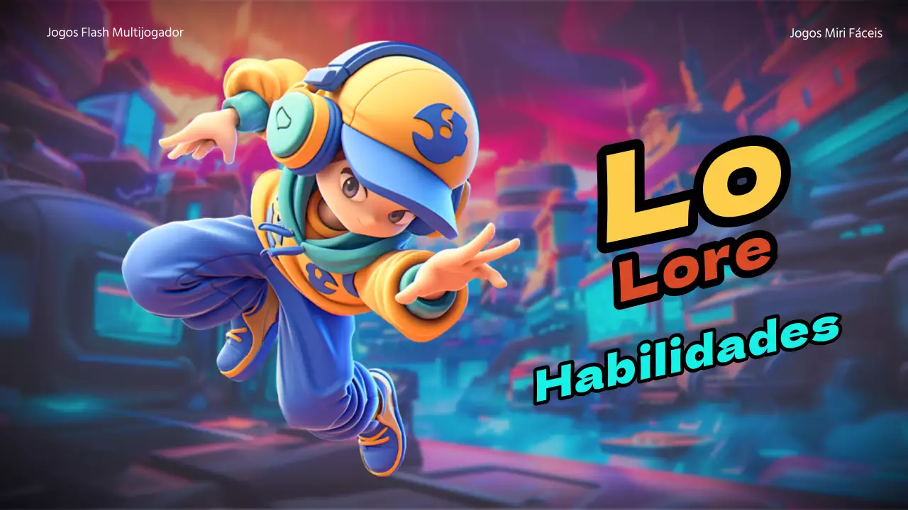 Capa de vídeo do tutorial do jogo Flashy azul e laranja