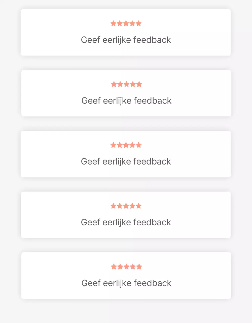 Een recensie of advertentie voor een modewinkel met een eenvoudige witte en grijze emoji-stijl.